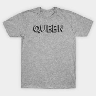 Queen <\\> Typography Design T-Shirt